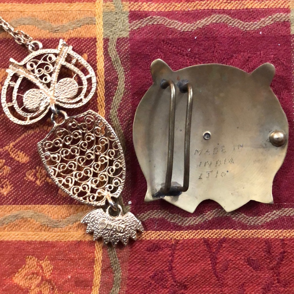 🦉 9 piece Vintage OWL Jewelry Lot 🦉 - Picture 8 of 8